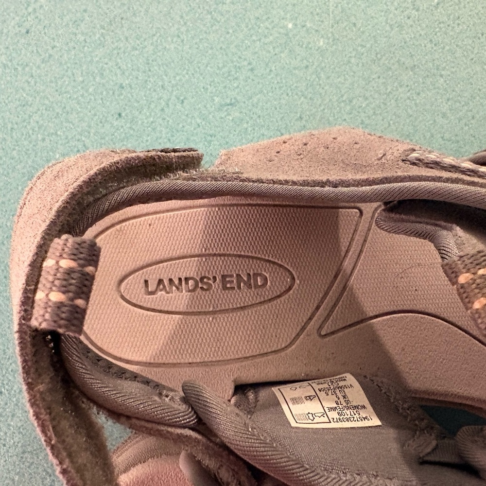Lands' End Gray “Boat” Sandals - Picture 3 of 4